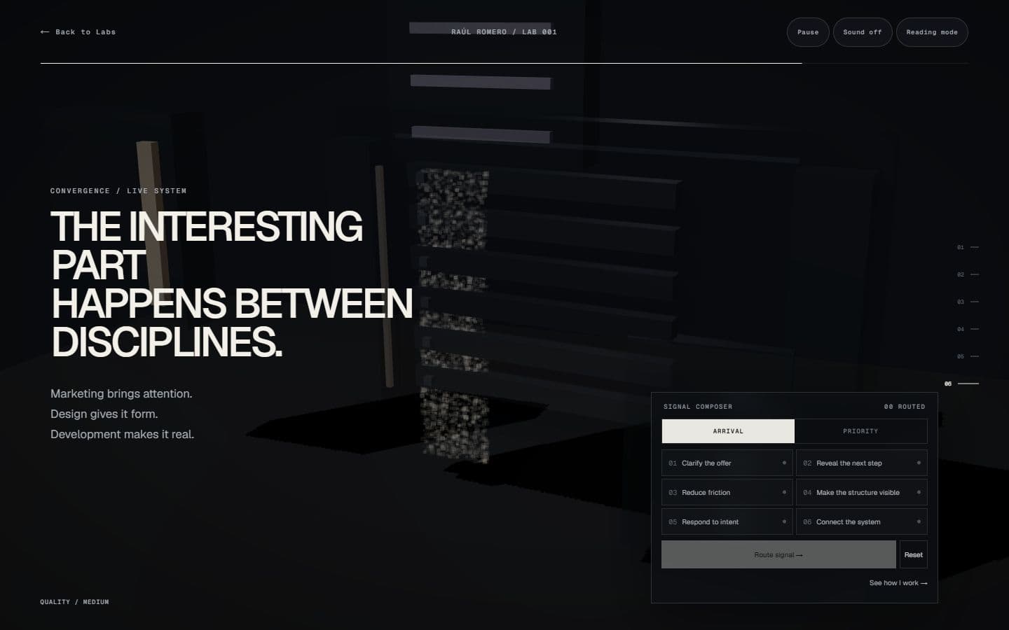 Convergence Signal Composer, the completed spatial digital product